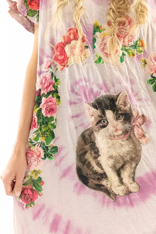 Magnolia Pearl Tie Dye Applique T Dress 835 Juniper