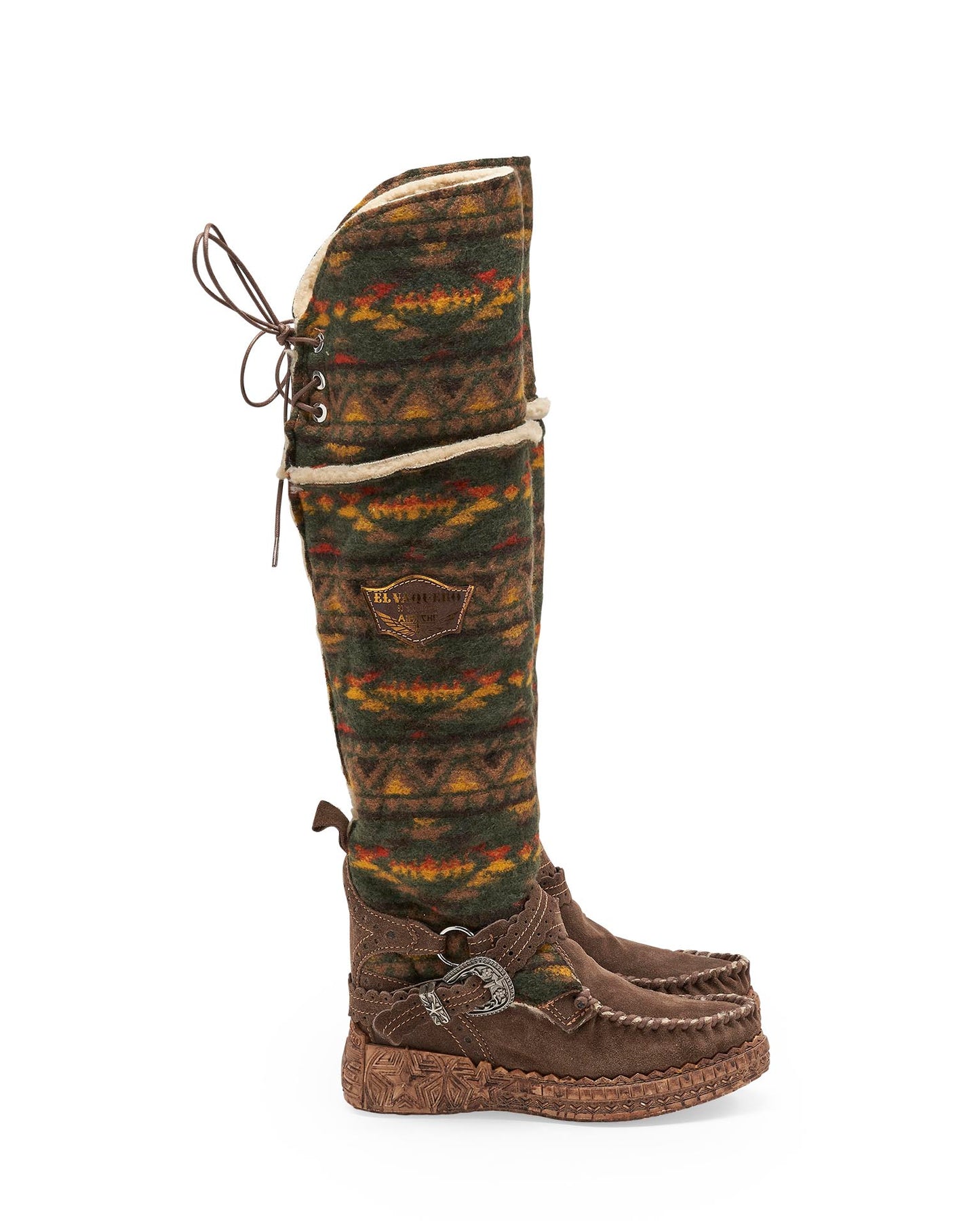 El Vaquero Huntress Nantuk Brown Wedge Mocassin Boots