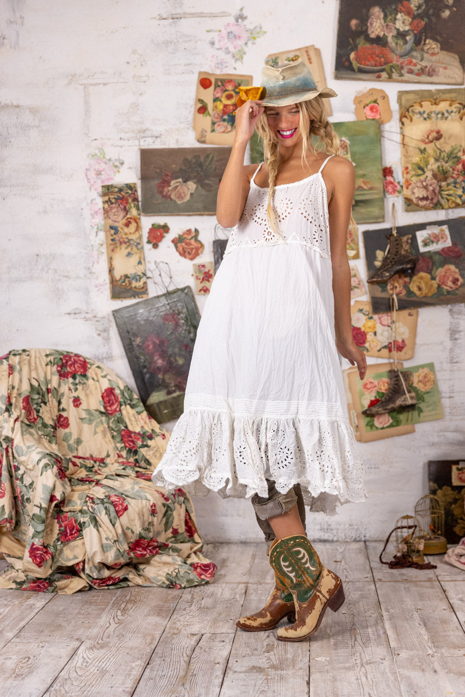 Magnolia Pearl Eyelet Lula Tank Dress 1177 - True