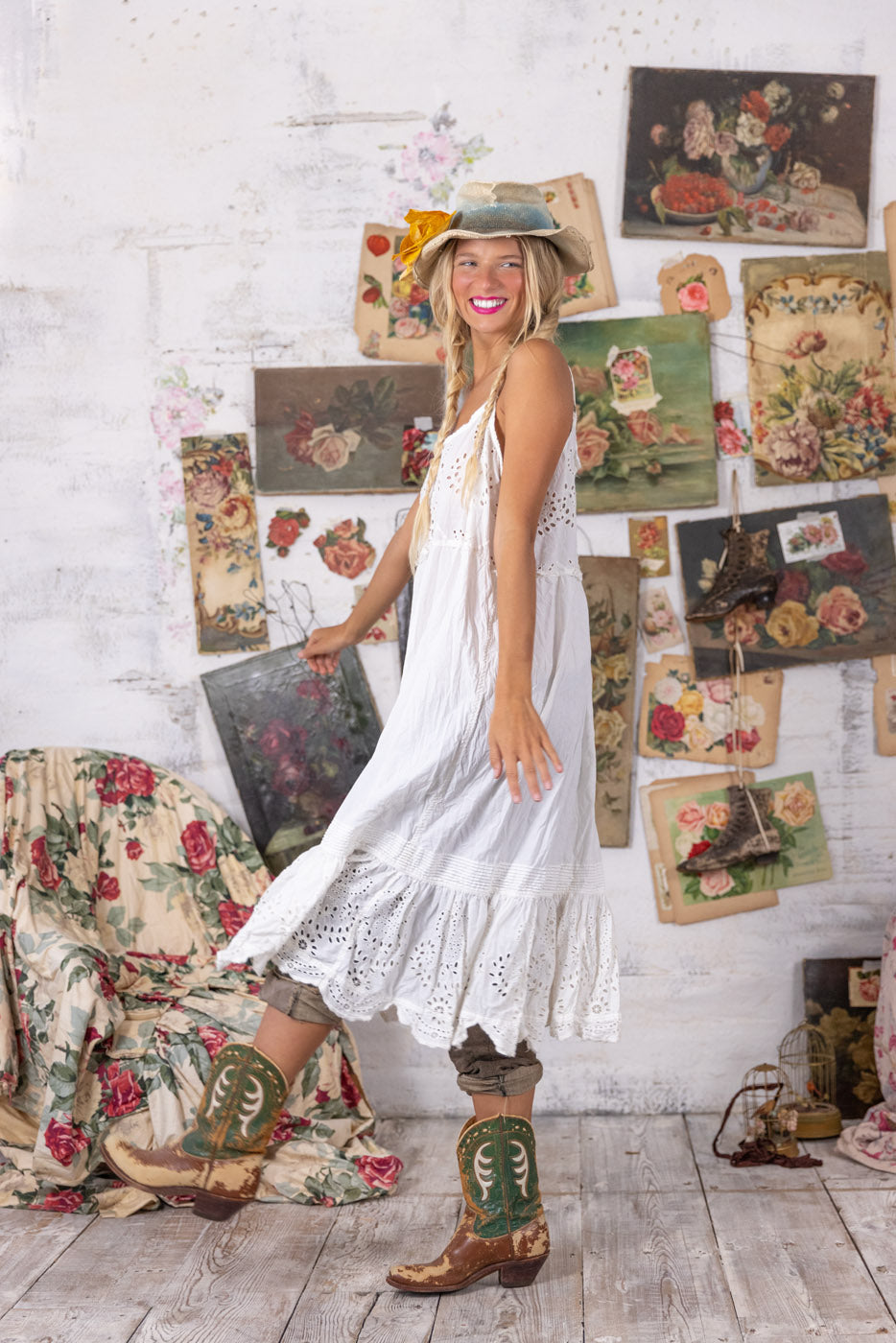 Magnolia Pearl Eyelet Lula Tank Dress 1177 - True