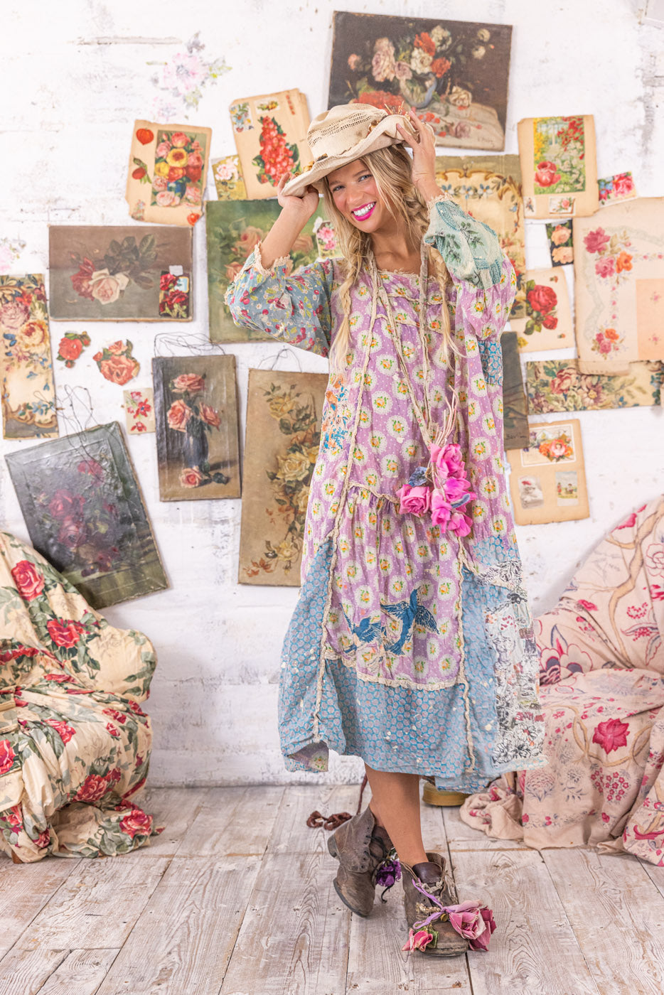 Magnolia Pearl Luna Moth Helenia Dress 1228 - Avignon