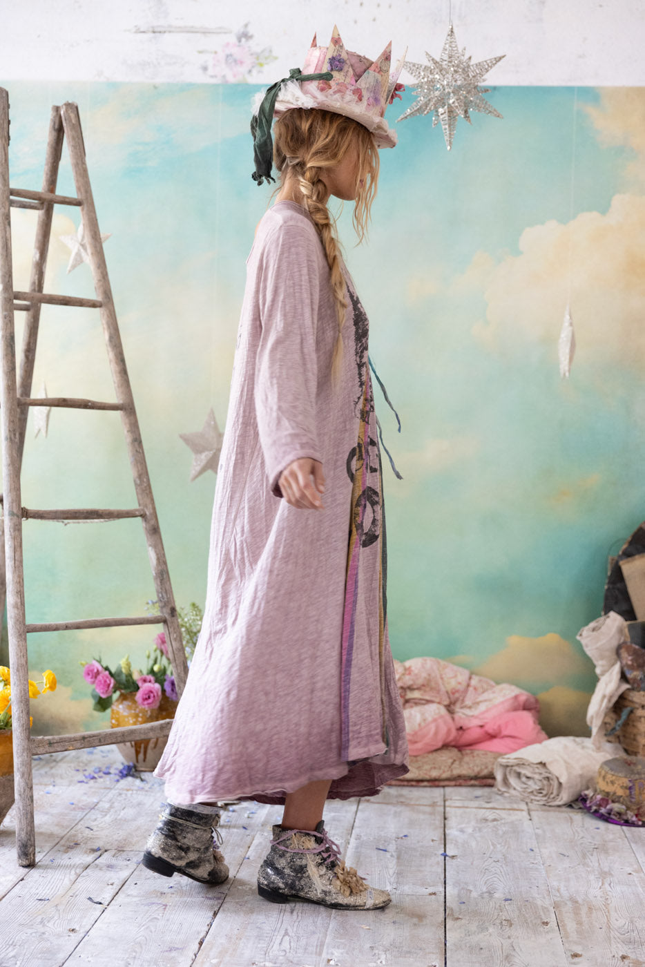 Magnolia Pearl Cosmic Love Viggo Tee Dress 1326 - Sunfaded Azalea