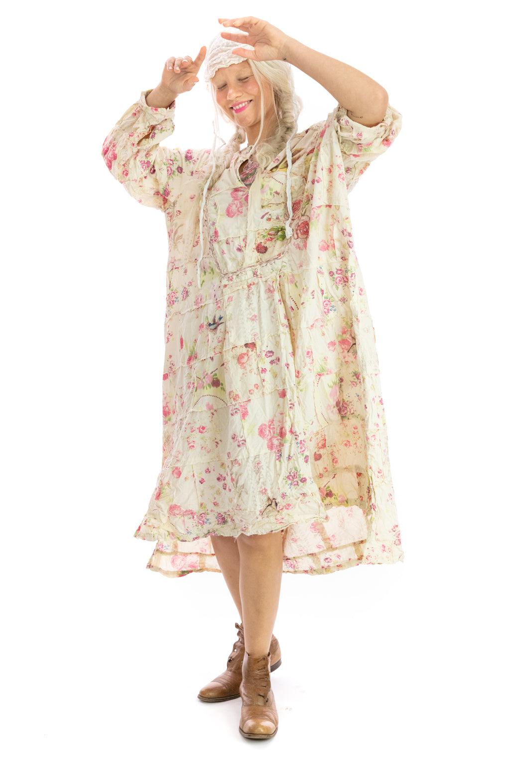 Magnolia Pearl Floral Patchwork Prairie Dress 865 - Starling Rose