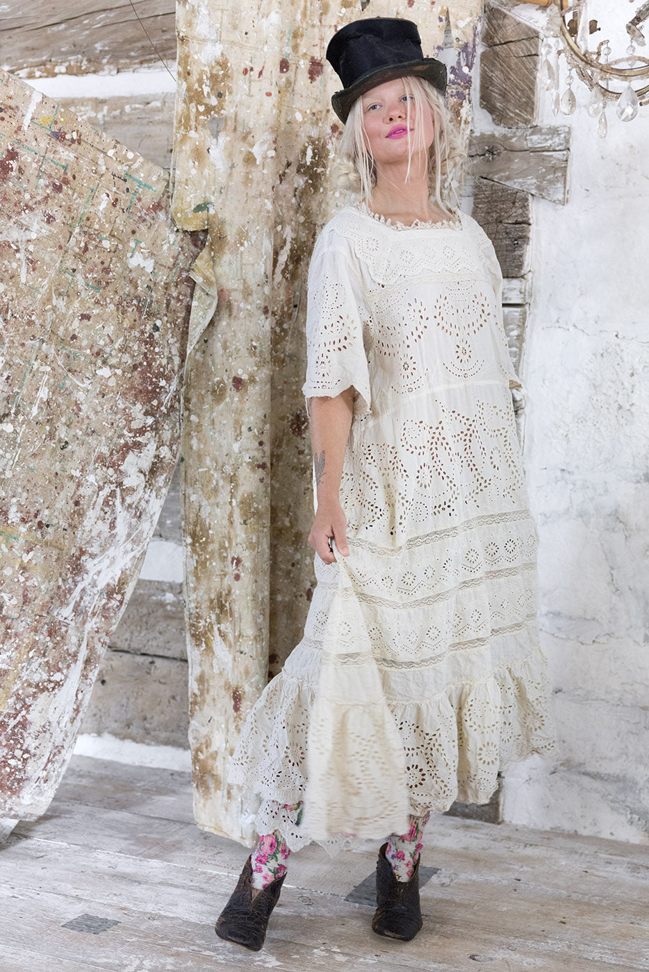 Magnolia Pearl Eyelet Heeren Dress 974 - Moonlight