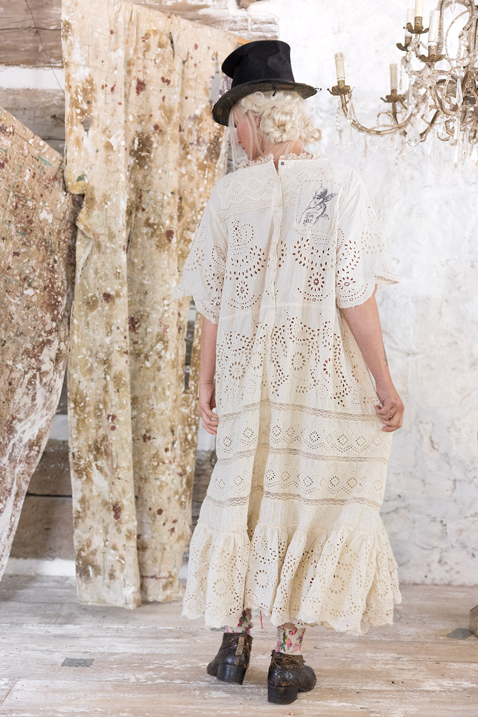 Magnolia Pearl Eyelet Heeren Dress 974 - Moonlight