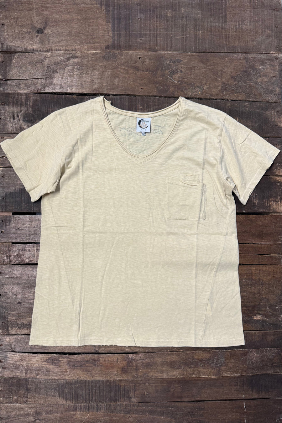 Jaded Gypsy Moon Dance V-Neck Tee - Oatmeal