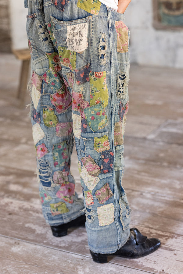 Magnolia Pearl Heavily Patched Miner Denims 546 - Washed Indigo