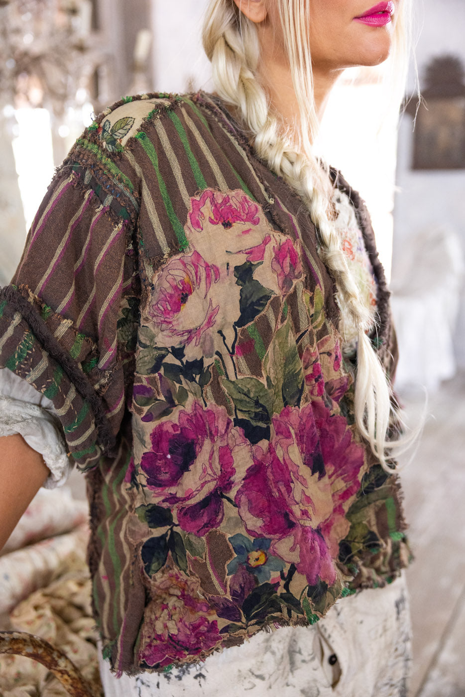 Magnolia Pearl Patchwork Dekker Kimono 1074 - Buffalo Soldier