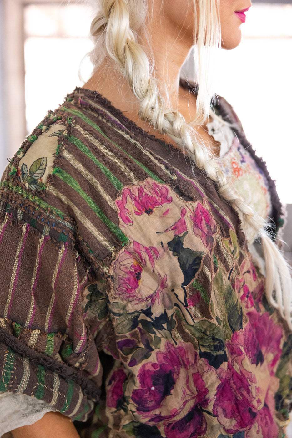 Magnolia Pearl Patchwork Dekker Kimono 1074 - Buffalo Soldier