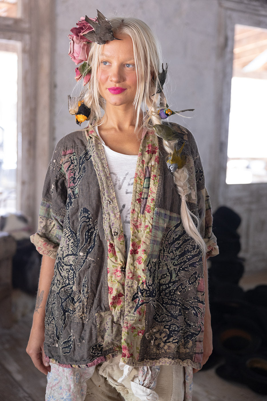 Magnolia Pearl Dragon Julian Kimono 1077 - Raven