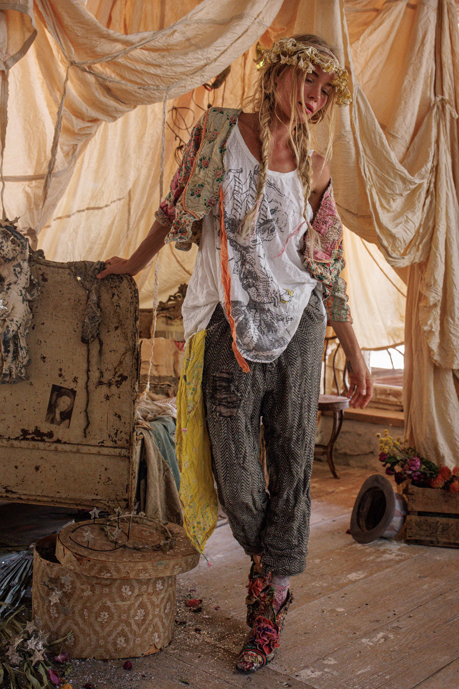 Magnolia Pearl Kalamkari Andhra Jacket 1382 - Wonderland