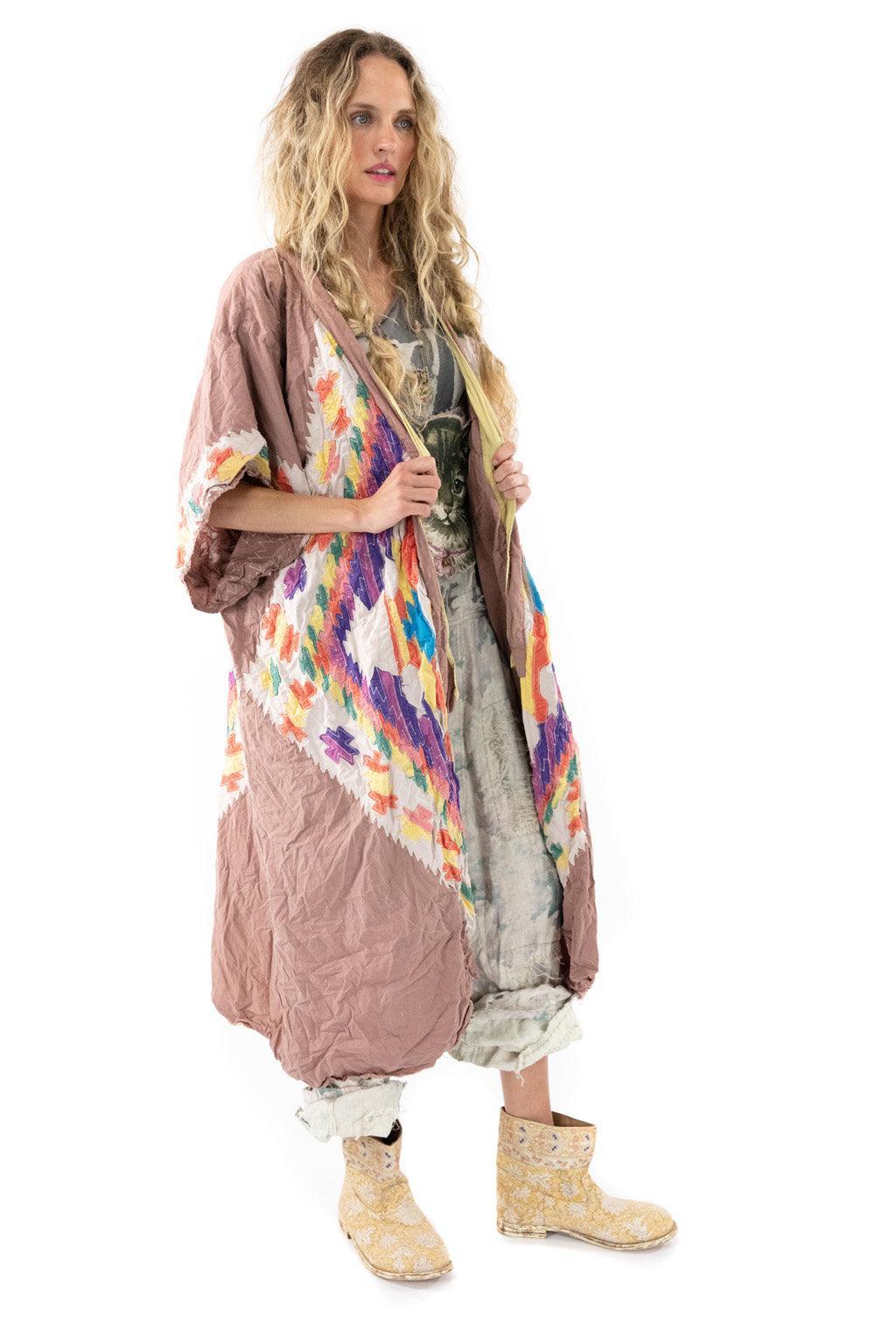 Magnolia Pearl Quiltwork Sinchu Kimono 573 - Saguaro