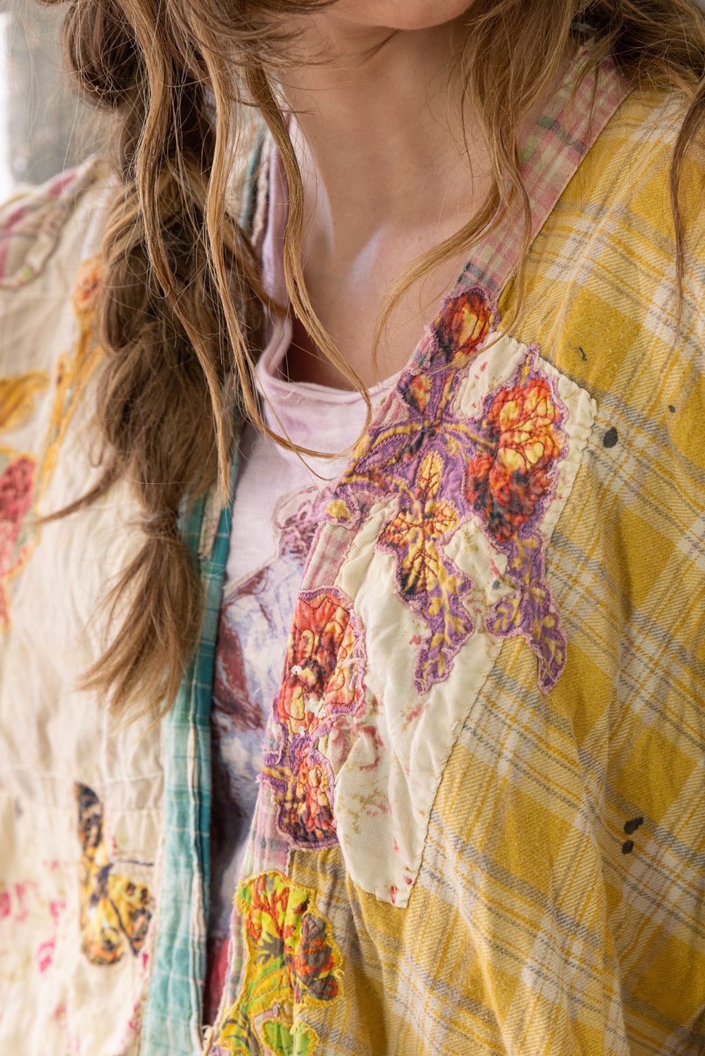 Magnolia Pearl Patchwork Beatix Kimono 798-Madras App