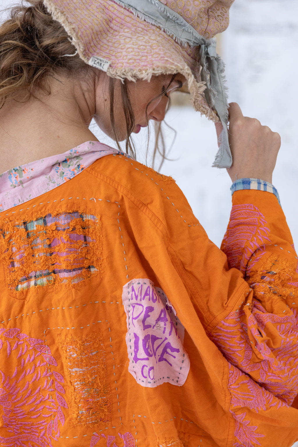 Magnolia Pearl Dharma Dragon Embroidered Kimono 809 - Marmalade