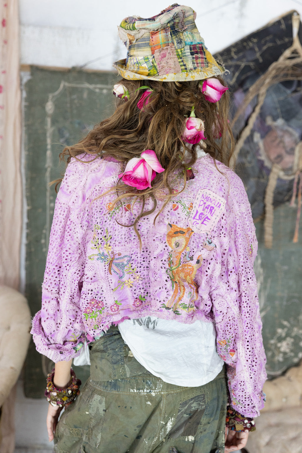 Magnolia Pearl Lil' Friends Crop Leni Jacket 968 - Purple Boba