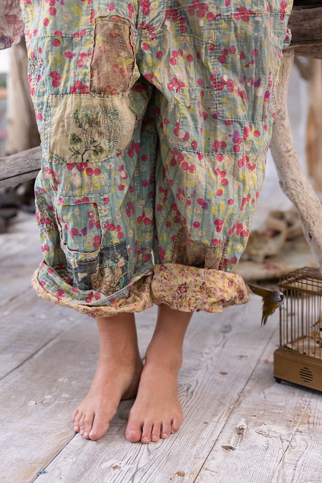 Magnolia Pearl Quilted Love Overalls 138 - Cherry Blossom