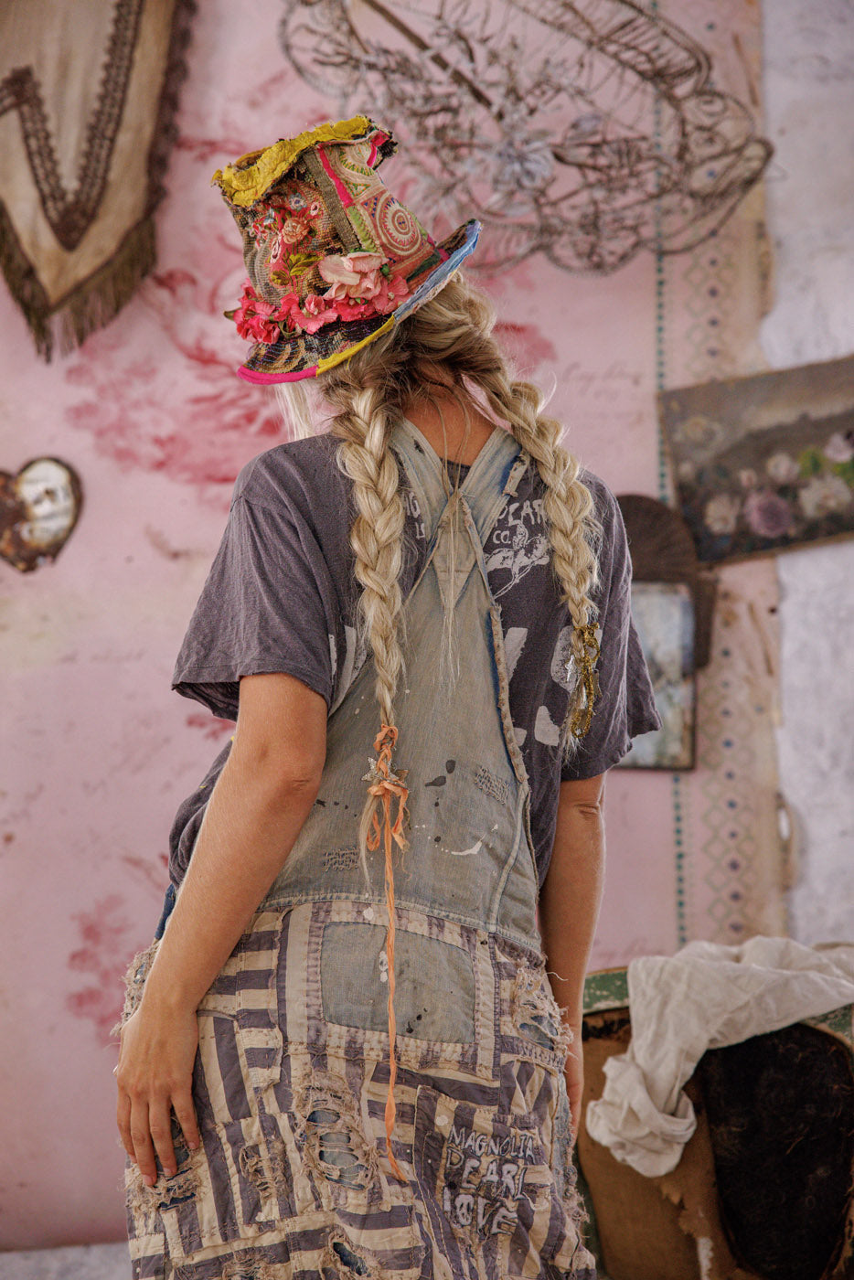 Magnolia Pearl Patchwork Frankie Overalls 162 - Luna Stripe