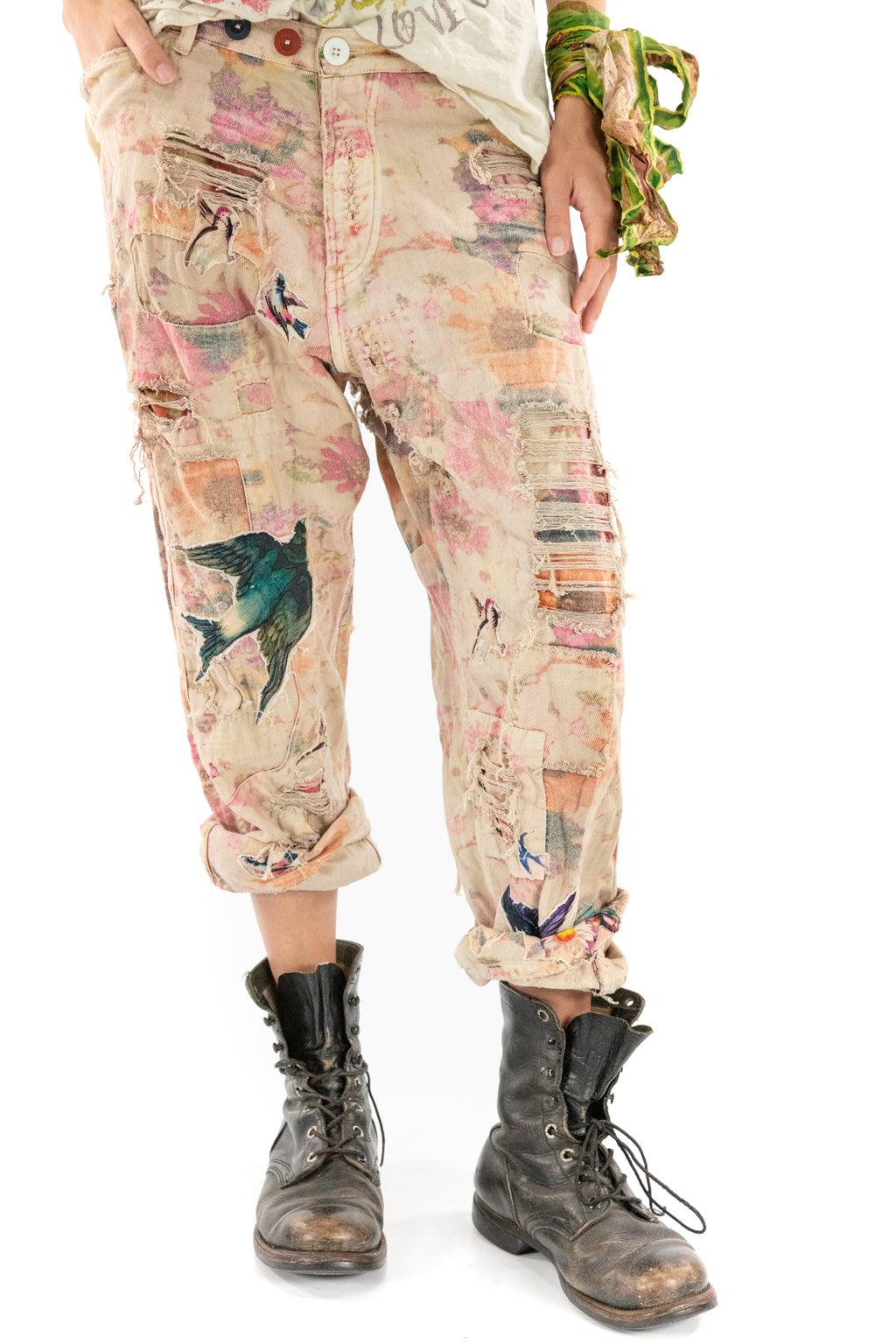Magnolia Pearl Printed Bobbie Trousers 344 - Arborist