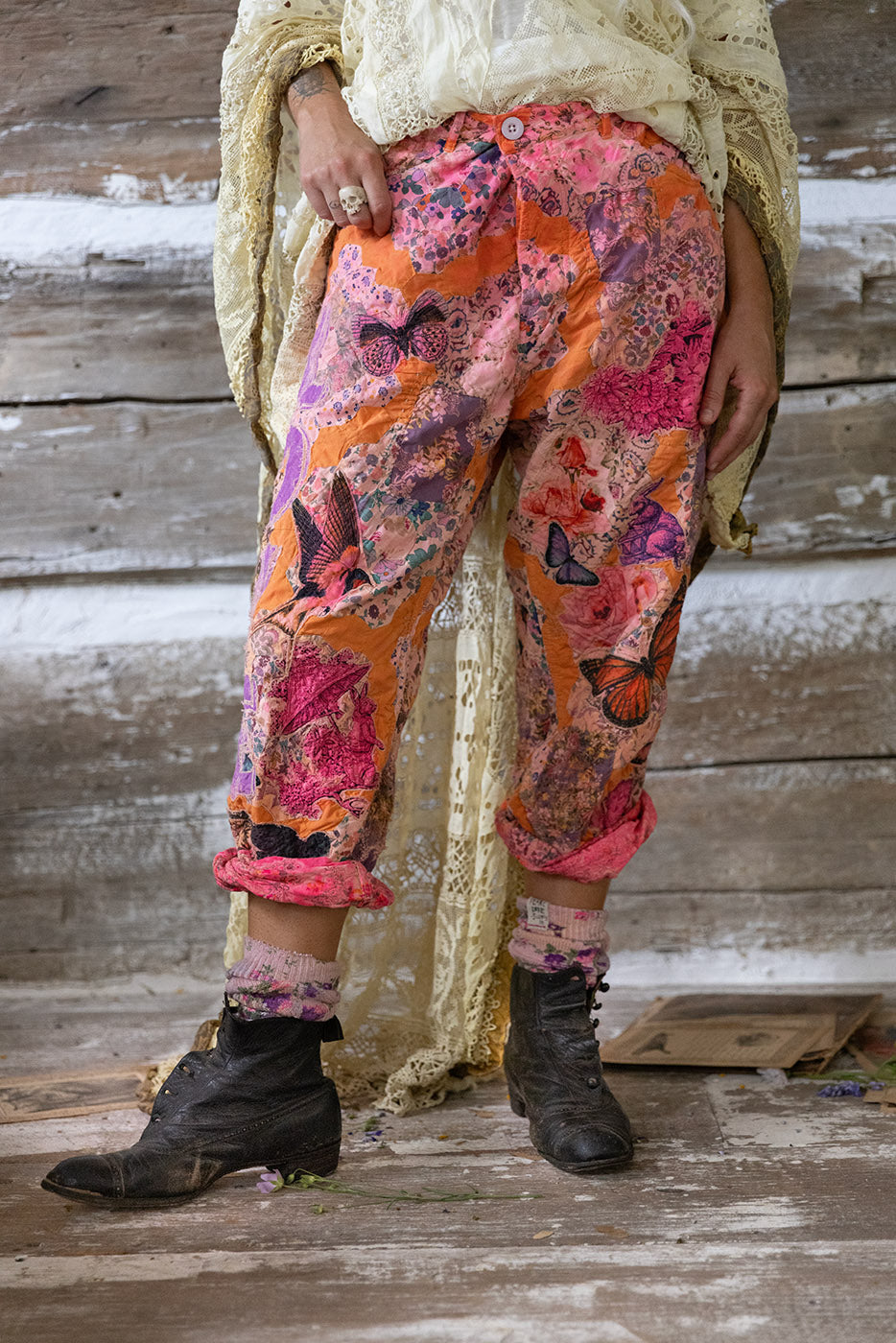 Magnolia Pearl Quilt Nature Love Miner Pants 619 - Azalea