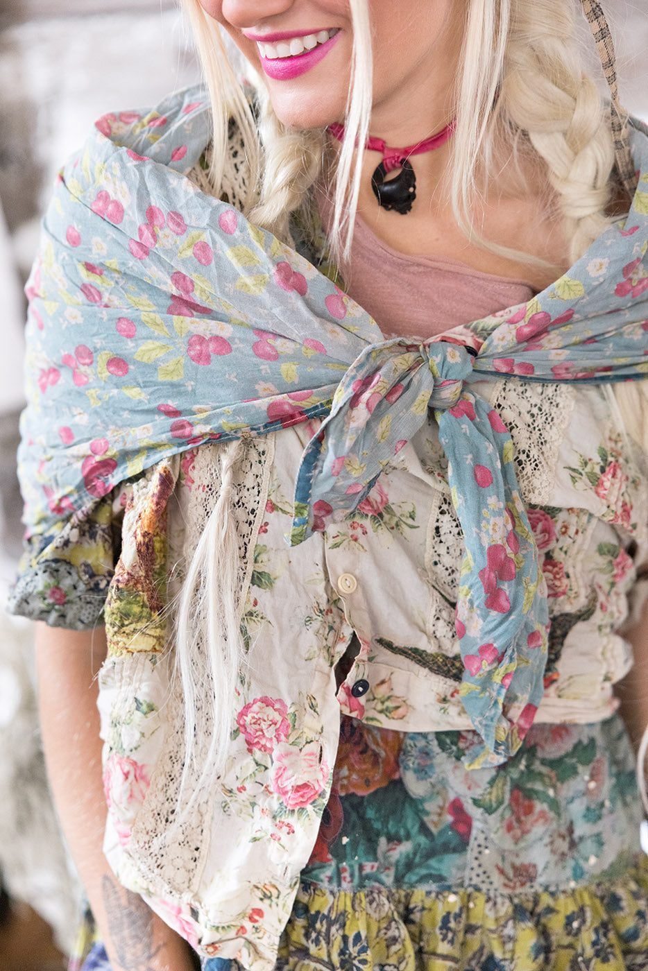 Magnolia Pearl Cherry Picking Scarf 197 - Cherry Blossom