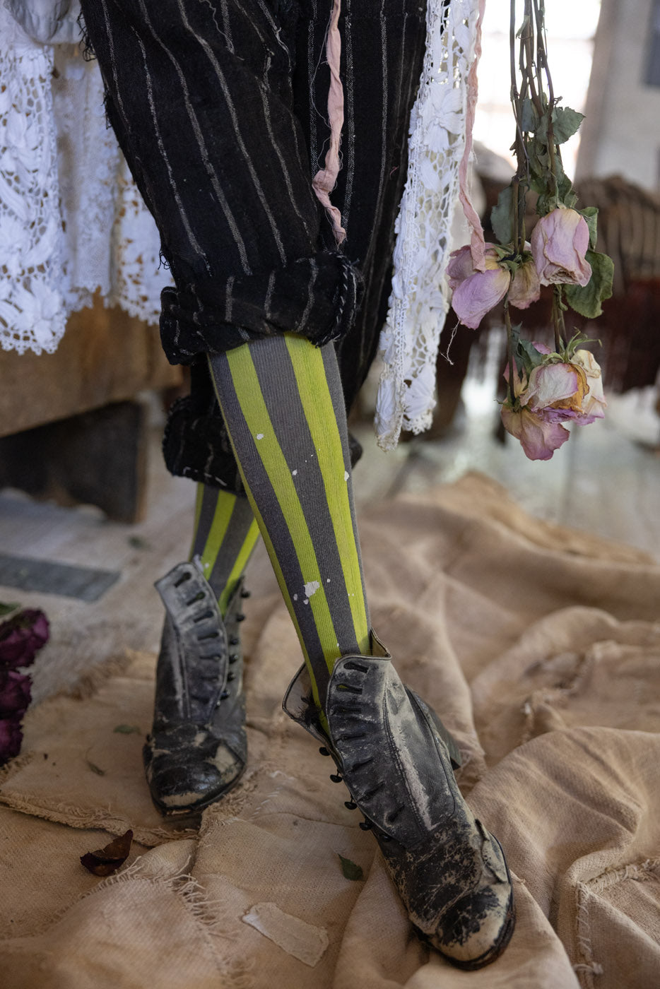 Magnolia Pearl Art Class Over-the-Knee Socks 165 - Wicked