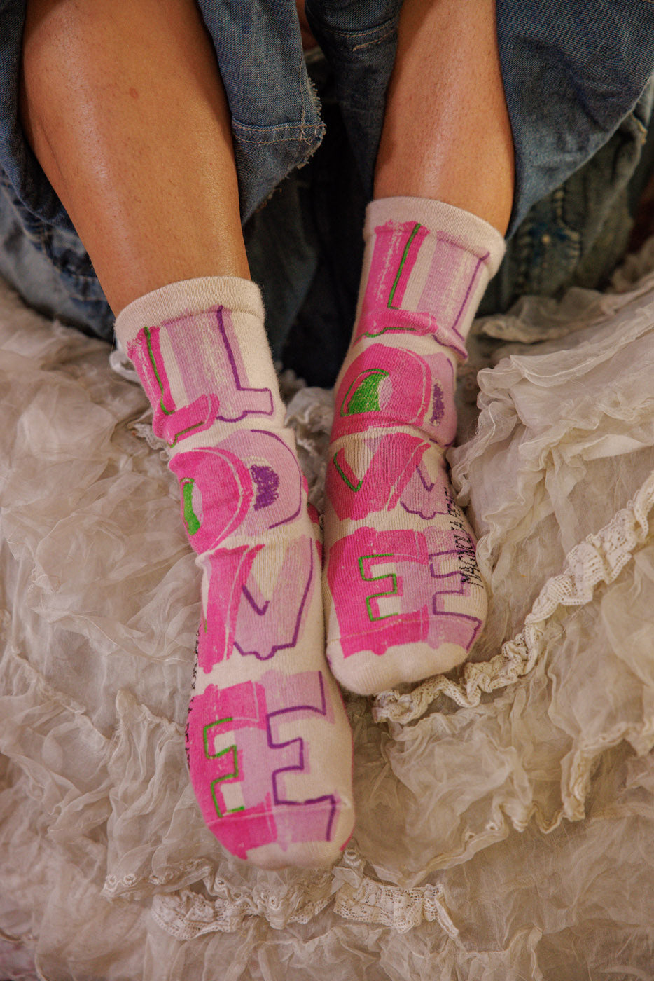 Magnolia Pearl Circus Love MP Socks 179 - Lilac Water