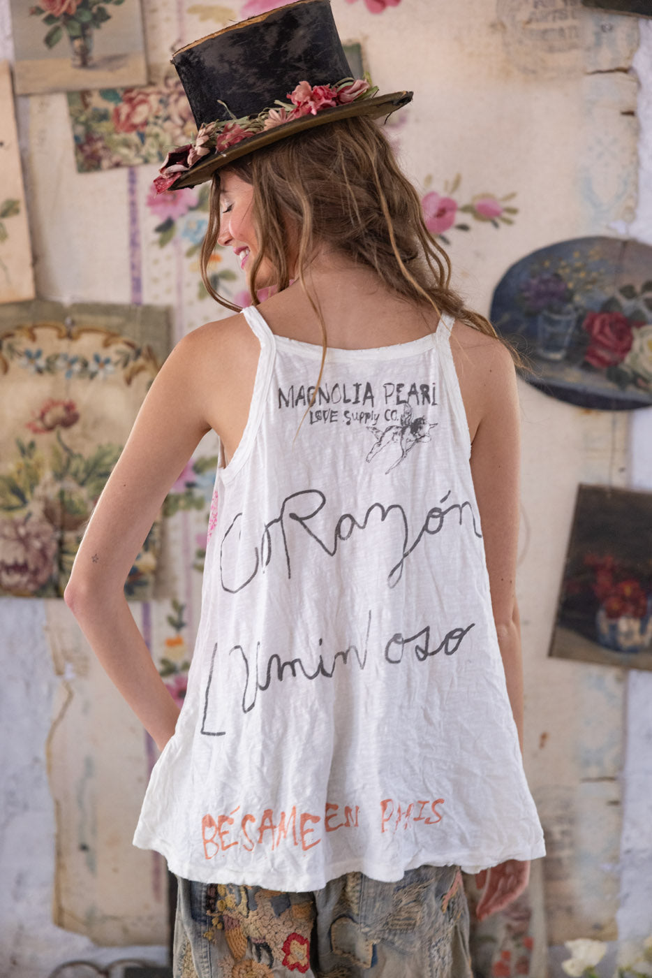Magnolia Pearl Frida Corazón Luminoso Lana Tank 356 - True