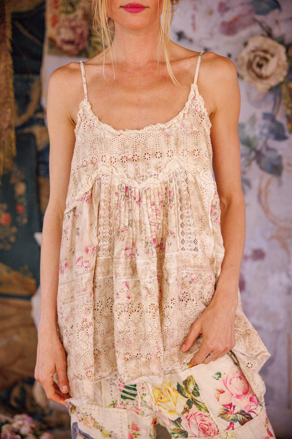 Magnolia Pearl Eyelet Esti Tank 361 - Brixton