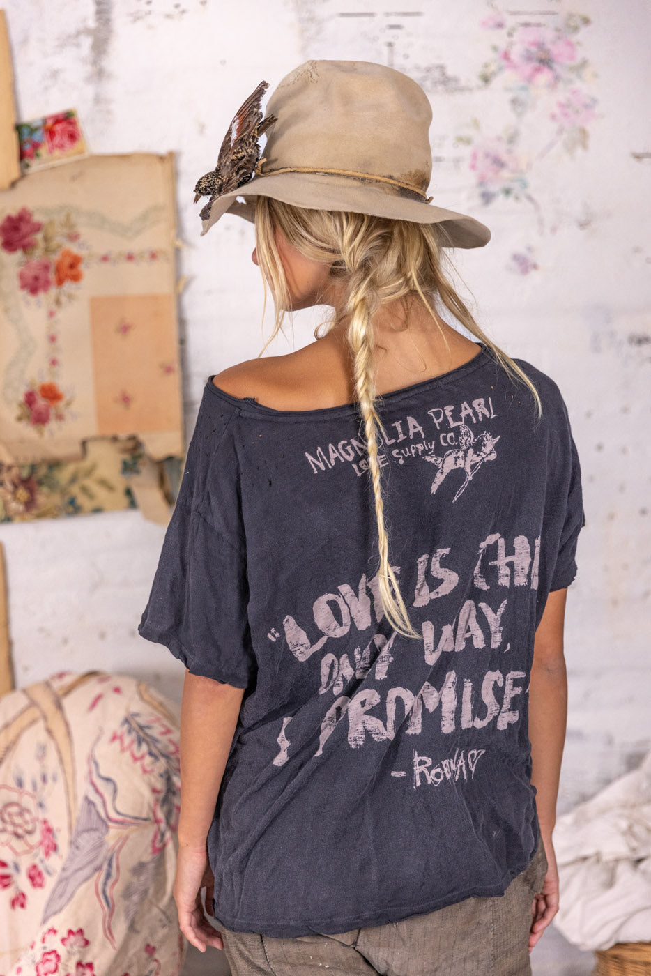 Magnolia Pearl Heart Love Love Love Tee 1147 - Midnight