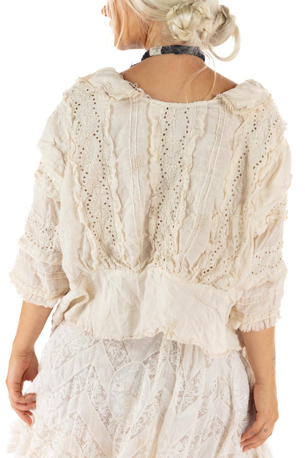 Magnolia Pearl Linen Ramie Marburger Blouse 1424 - Moonlight