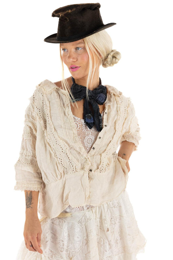 Magnolia Pearl Linen Ramie Marburger Blouse 1424 - Moonlight