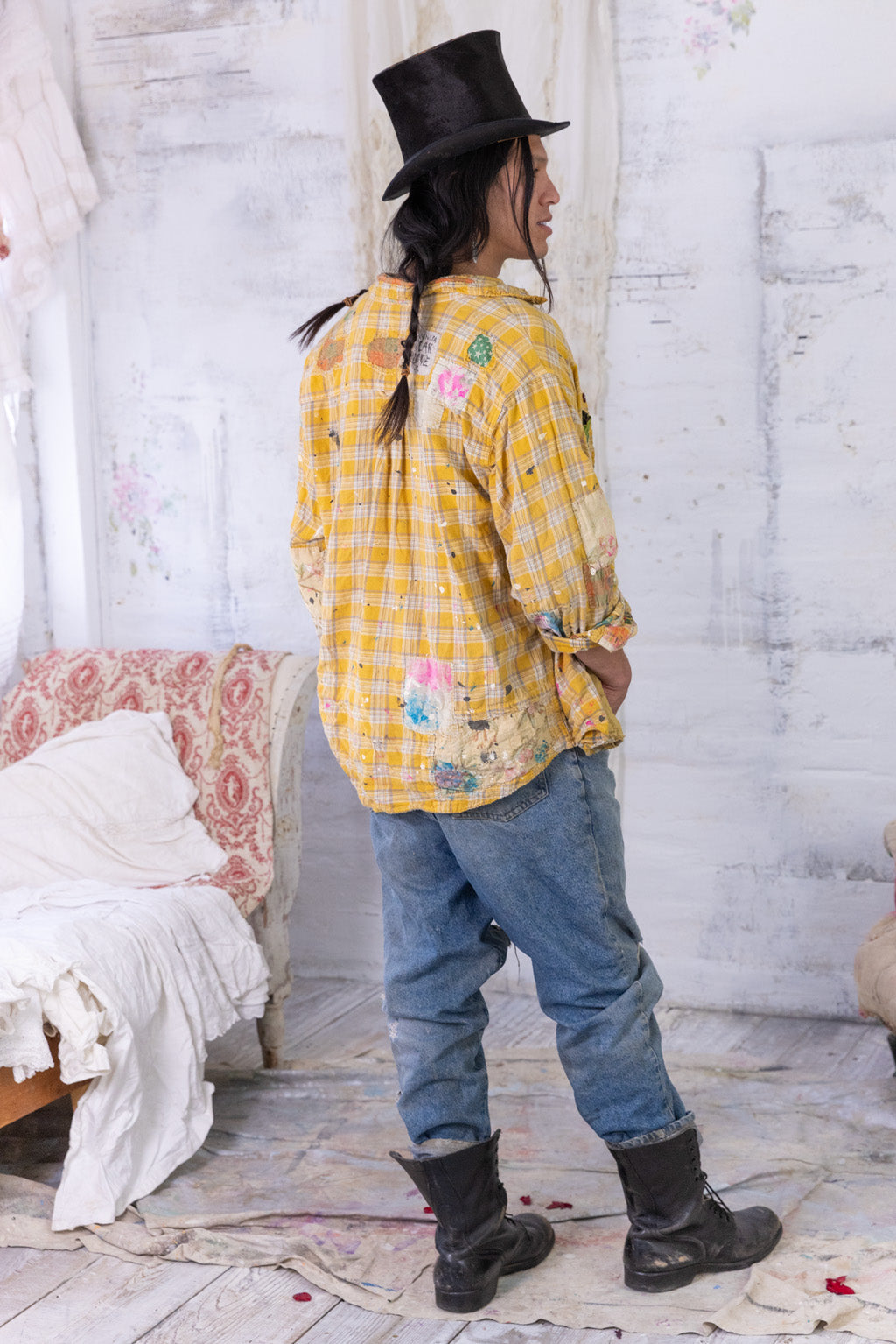 Magnolia Pearl Boyfriend Workshirt 1563 - Sunshine Plaid