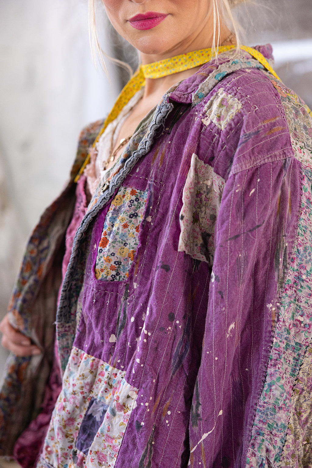 Magnolia Pearl Patchwork Baishan Layering Overshirt 1693 - Gueliz