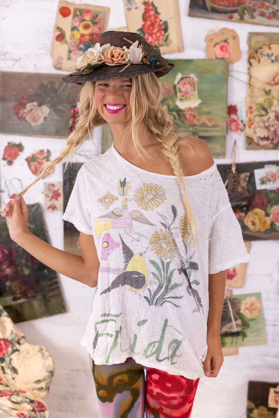 Magnolia Pearl Flight Flowers Frida Tee 2131 - True