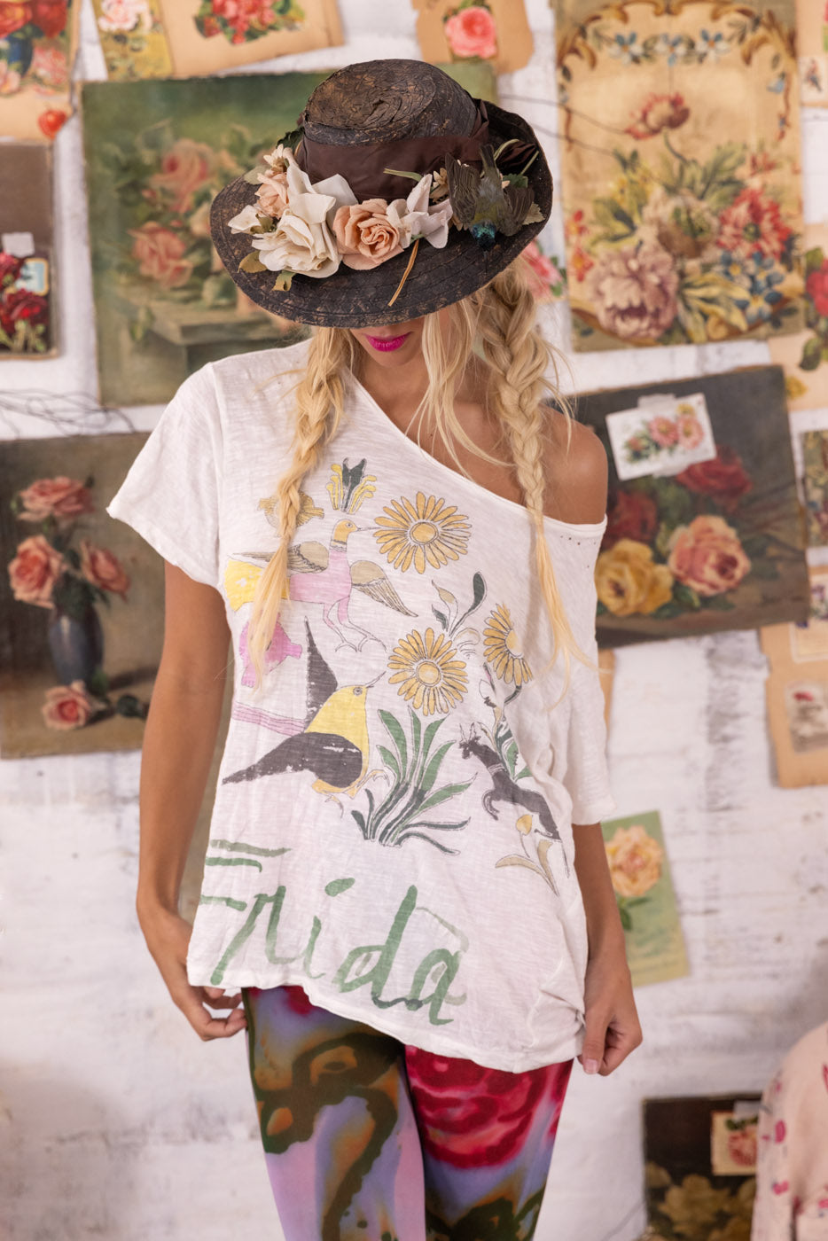 Magnolia Pearl Flight Flowers Frida Tee 2131 - True