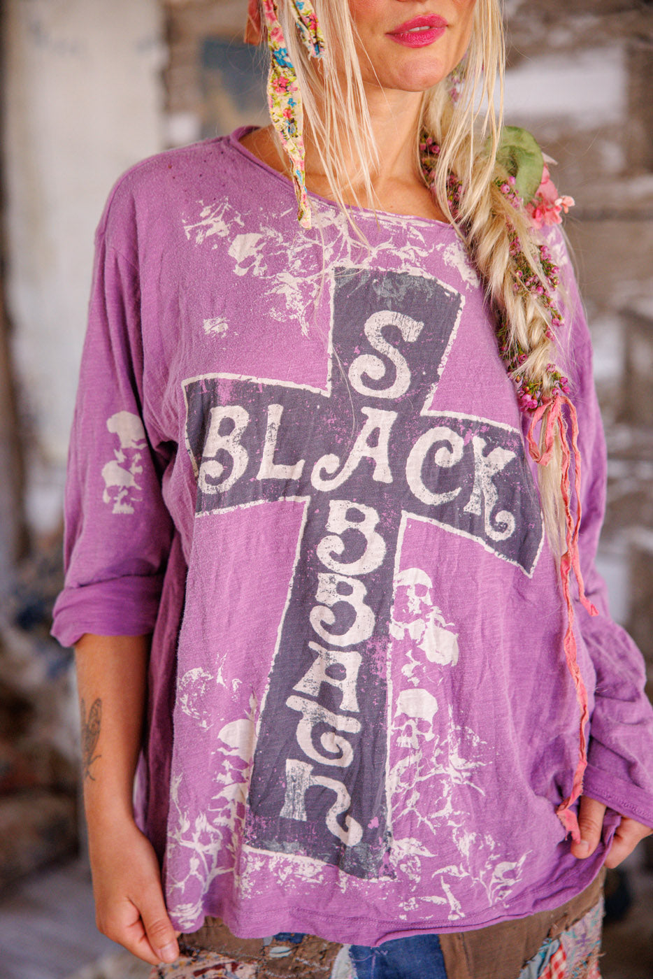 Magnolia Pearl Black Sabbath Trust Viggo Tee 2214 - Dewberry