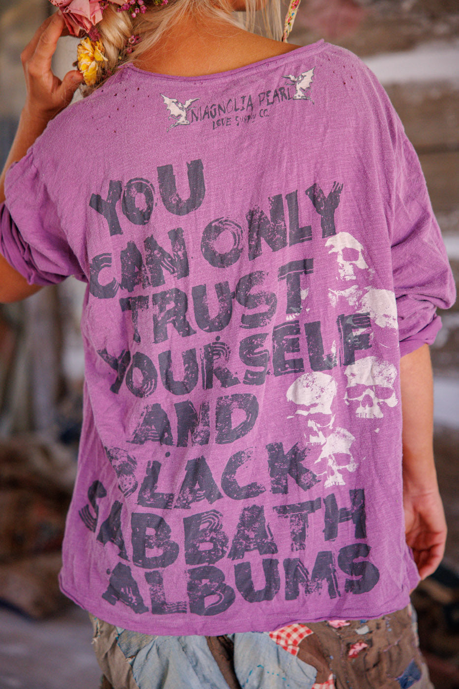 Magnolia Pearl Black Sabbath Trust Viggo Tee 2214 - Dewberry