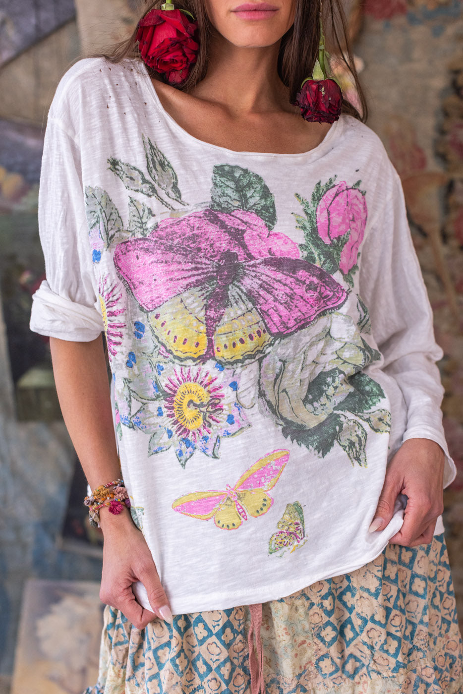 Magnolia Pearl Flor De La Pasión Viggo Tee 2238 - True