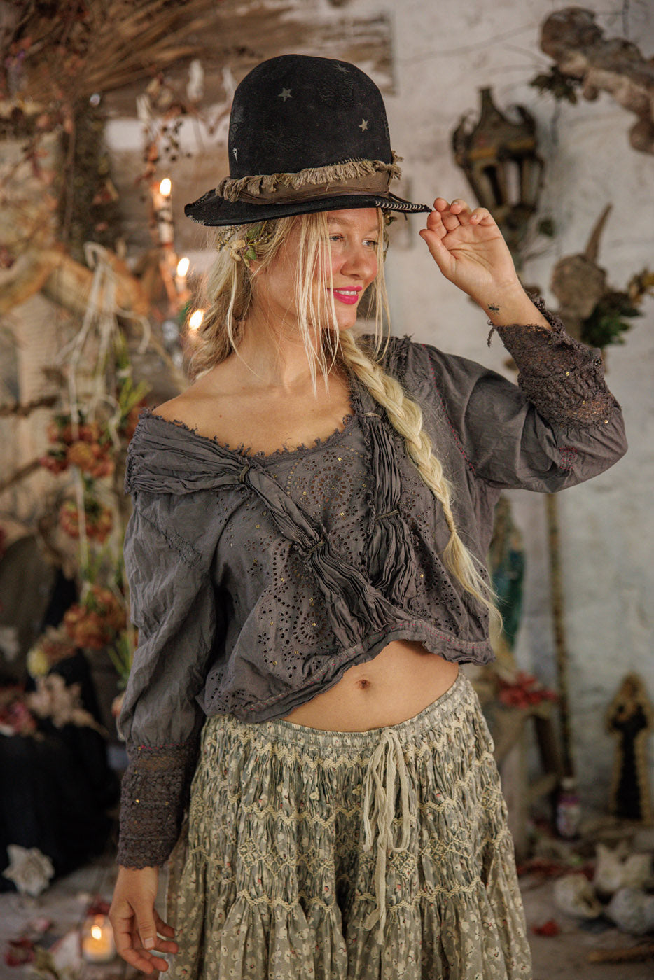 Magnolia Pearl Eyelet Nonnie Belle Blouse 2239 - Ozzy