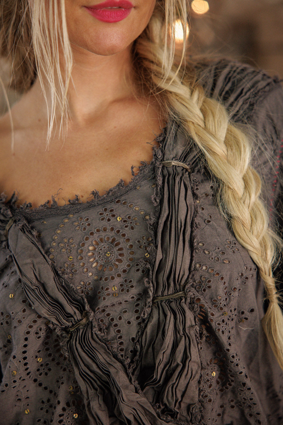 Magnolia Pearl Eyelet Nonnie Belle Blouse 2239 - Ozzy
