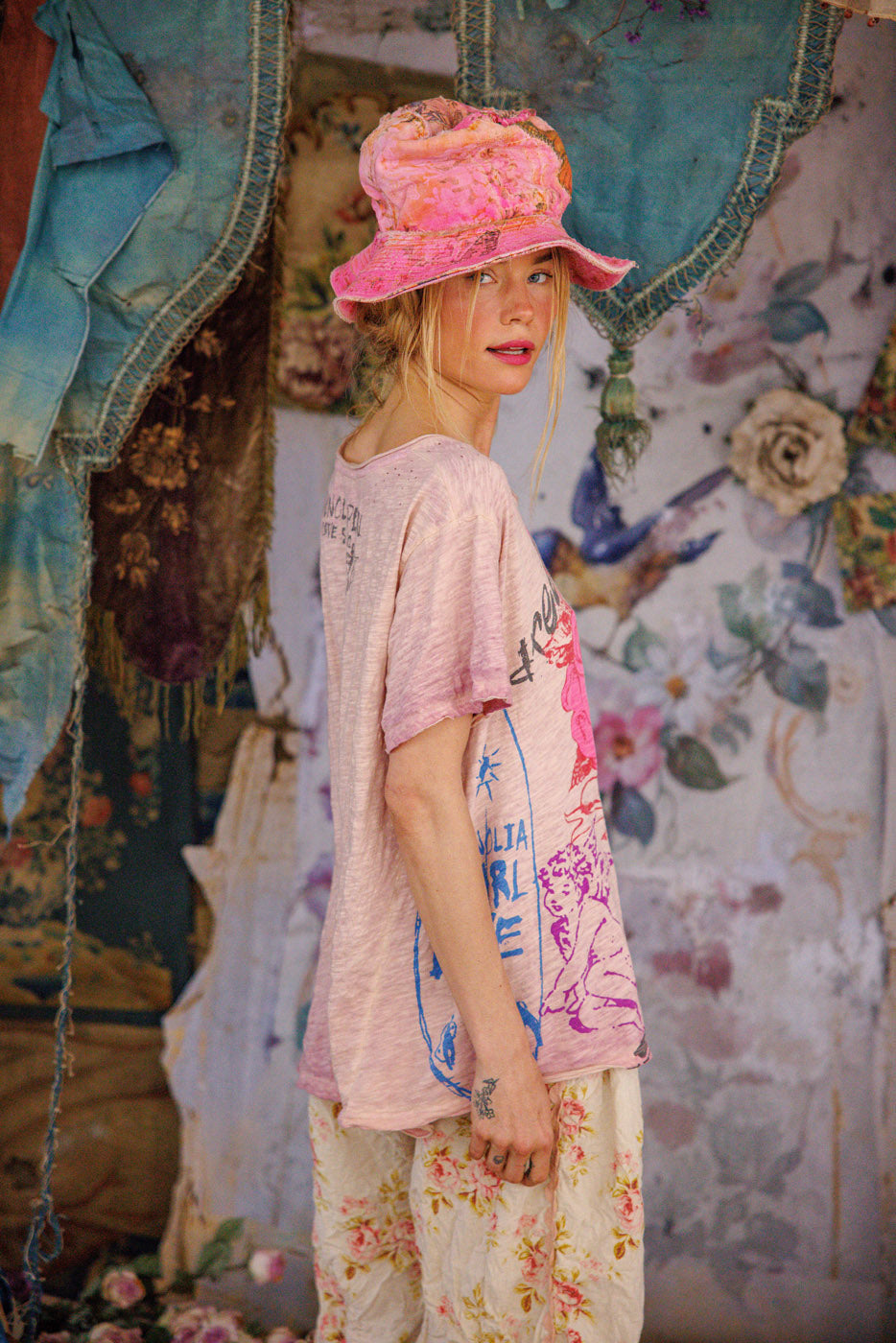 Magnolia Pearl Mixed Graphics Tee 2256 - Purple Boba