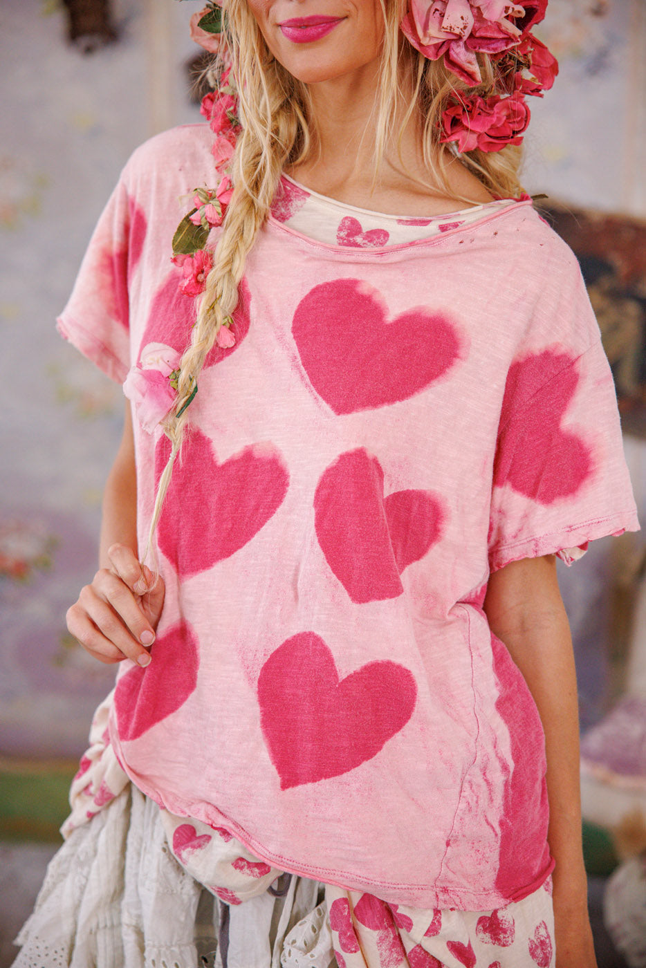 Magnolia Pearl Faded Heart Tee 2384 - Bandana