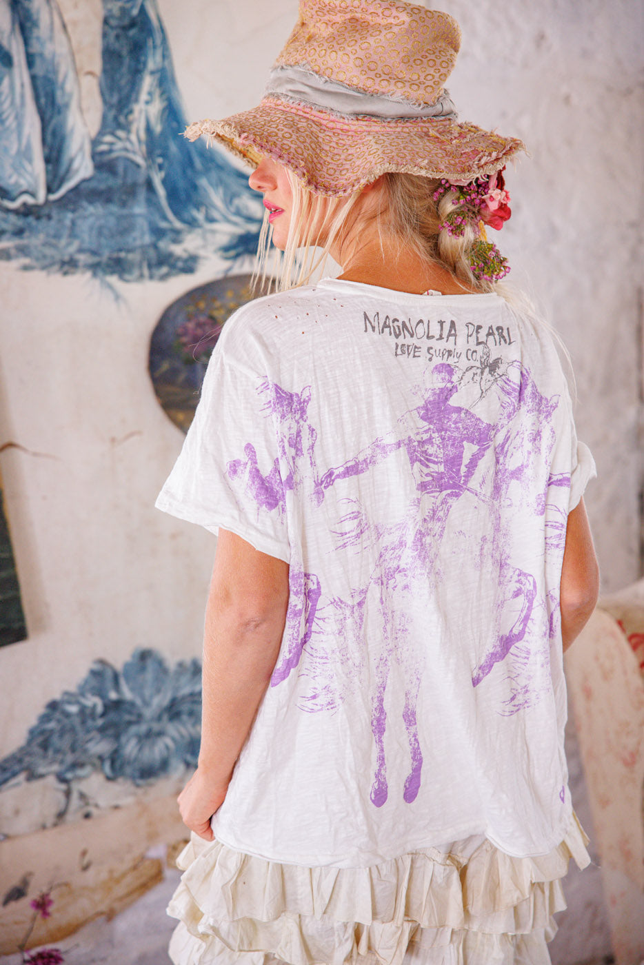 Magnolia Pearl Texas Cowboy Boyfriend Tee 2387 - Carousel