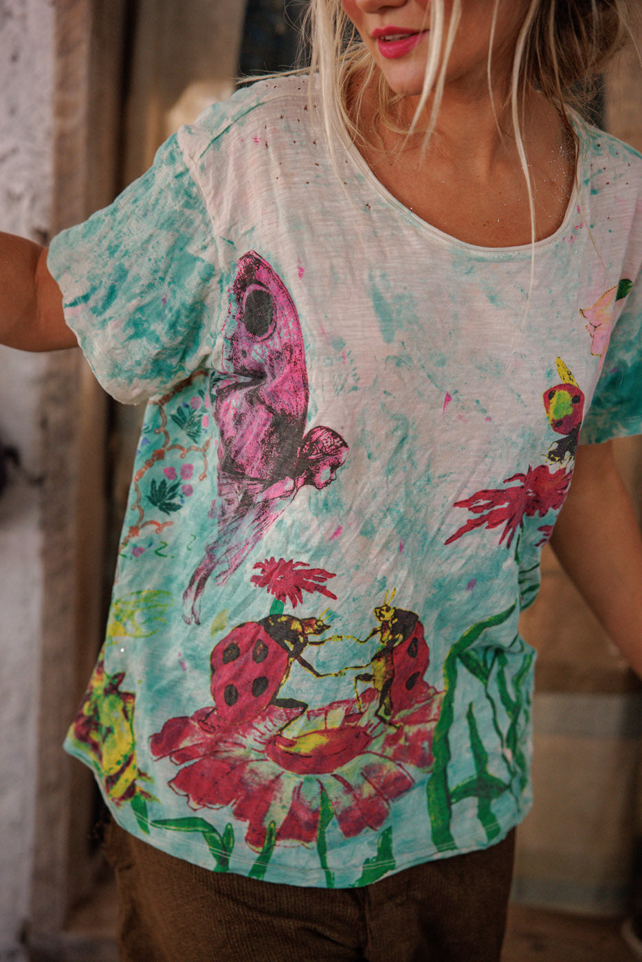 Magnolia Pearl Be My Ladybug Tee 2469 - Splendid