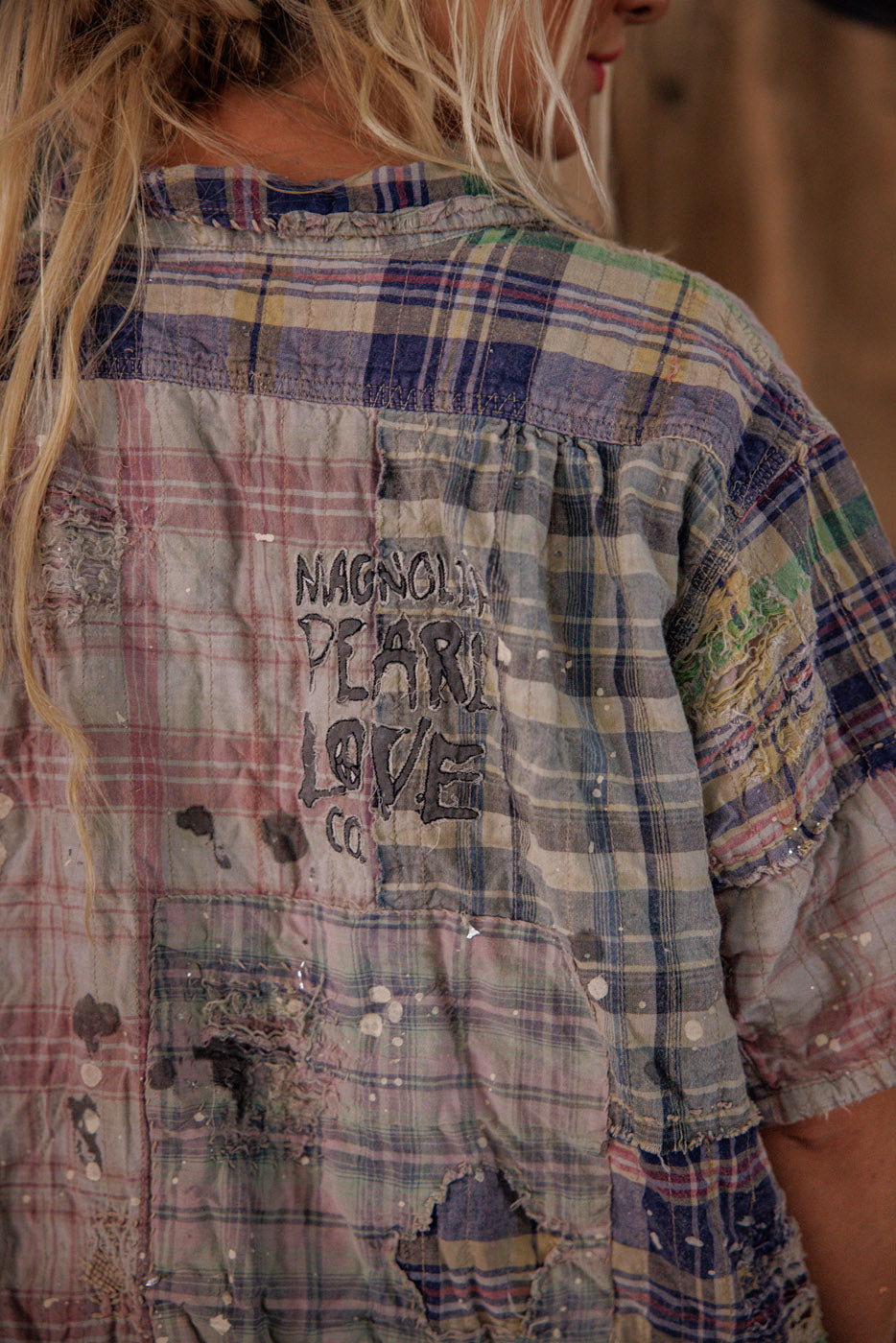 Magnolia Pearl YD Patchwork Perletta Shirt 2569 - Madras Rainbow
