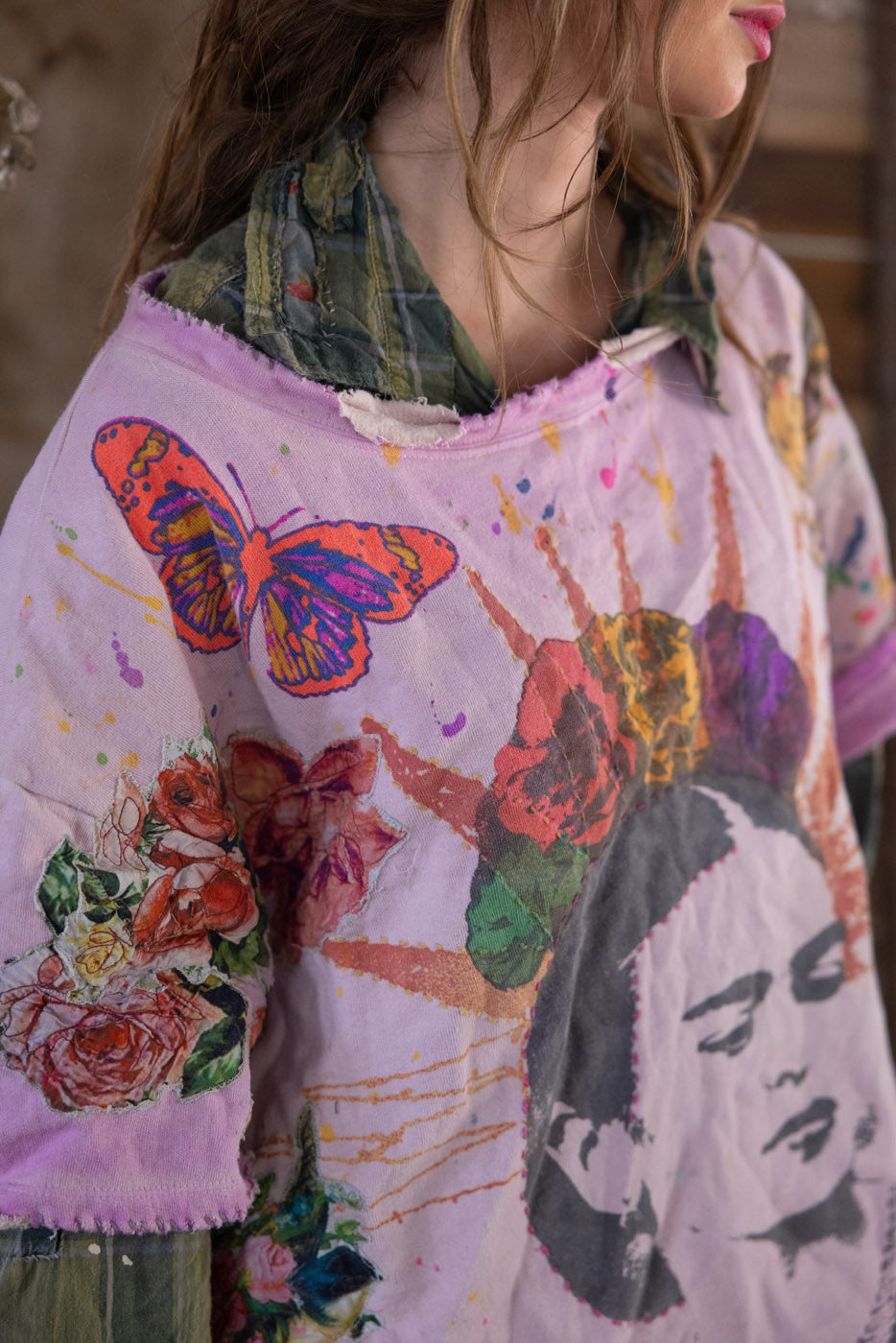 Magnolia Pearl Frida del Sol Vetiver Sweatshirt 2595 - Allium Dip Dye