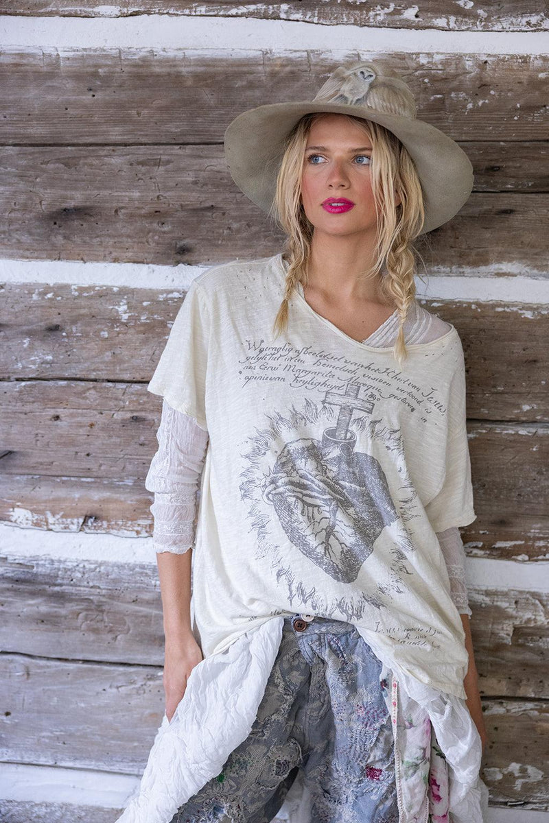 Magnolia Pearl Faithful Heart Tee 947 - Moonlight