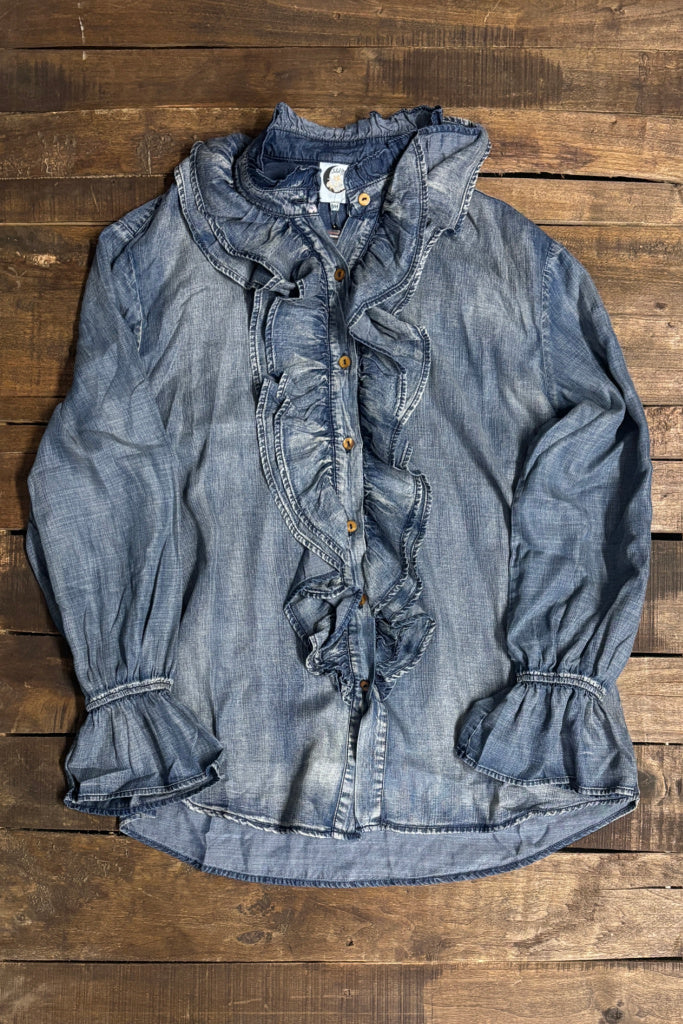 Jaded Gypsy A Ruffle In Time Top