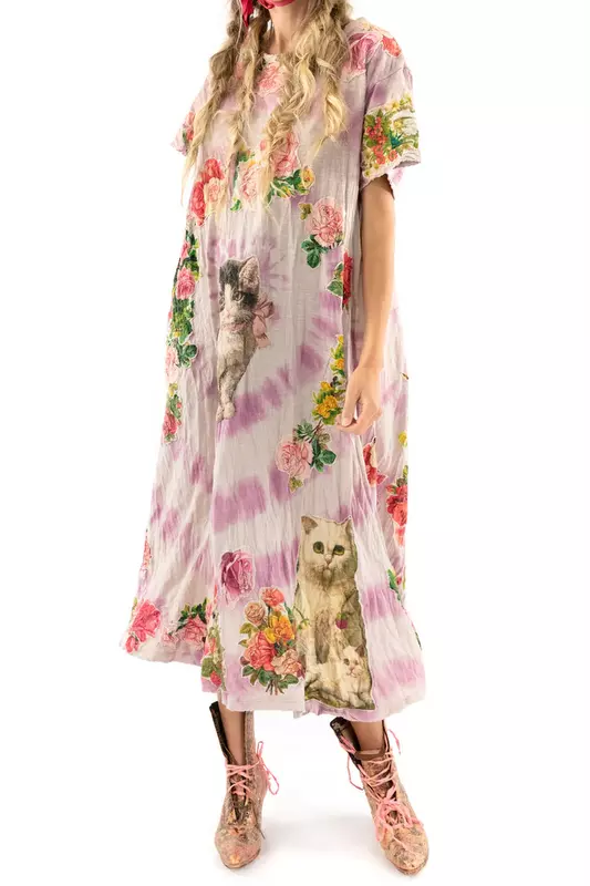 Magnolia Pearl Tie Dye Applique T Dress 835 Juniper