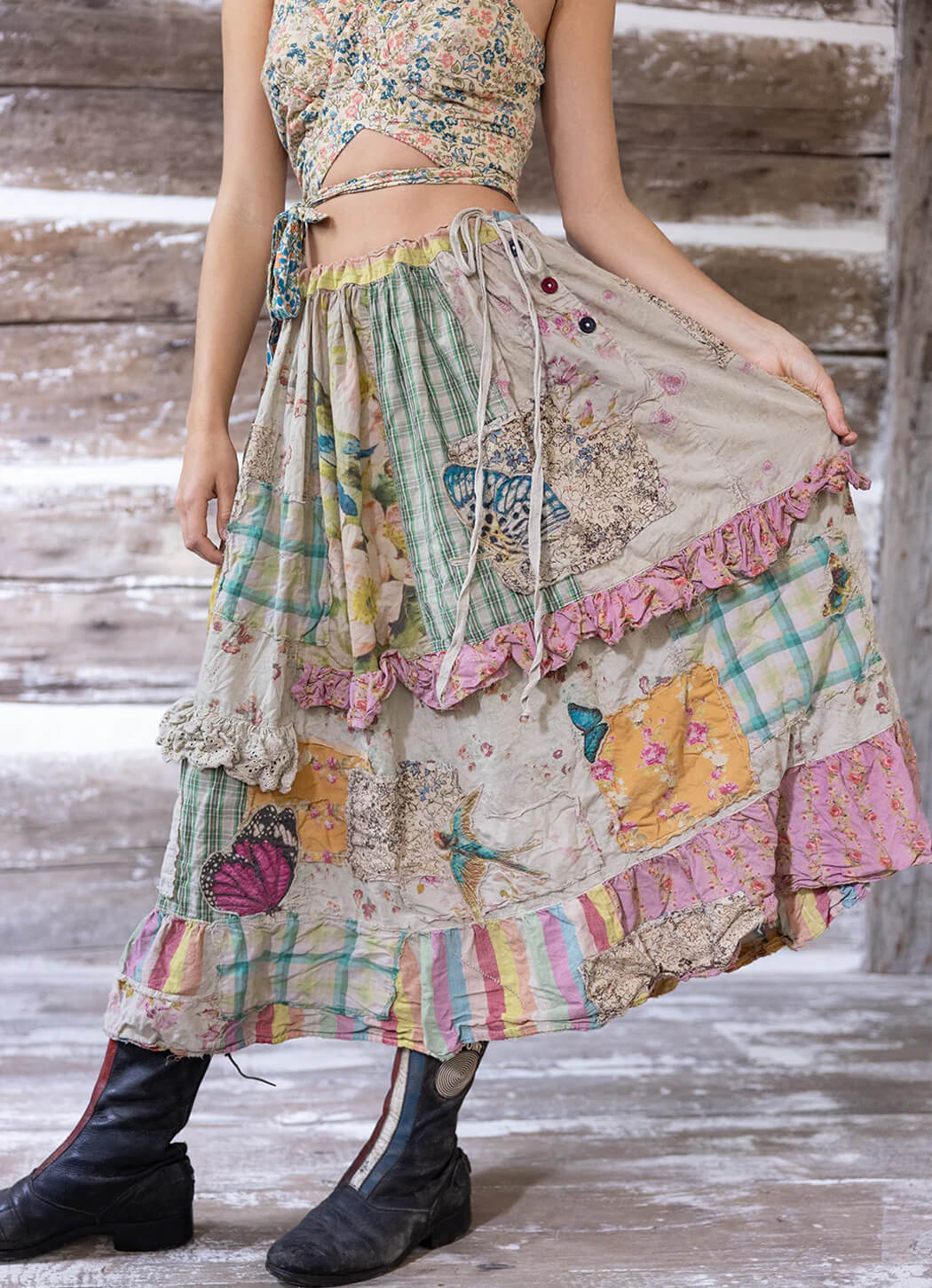 Patchwork Pixie Ruffle Skirt 165 - Butterfly Collection